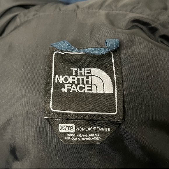 The North Face Puffer Quilted Jacket Teal 550 Insulated Hooded Women’s XS - Picture 7 of 11